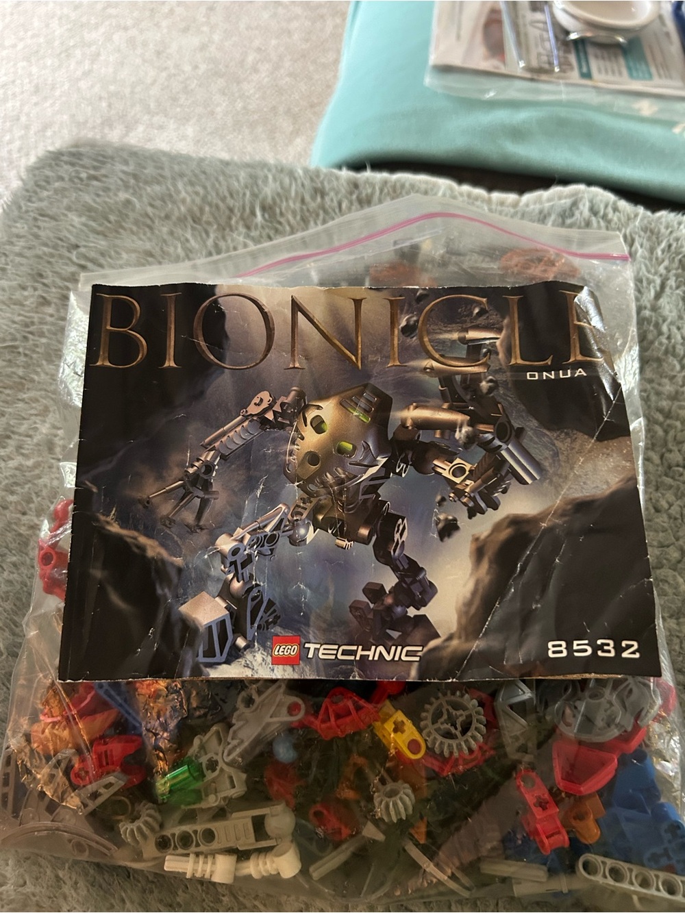 LEGO Bionicle Toa Metru Kit with the masks.
